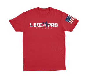LAP Distressed Shirt - Red/White Flag