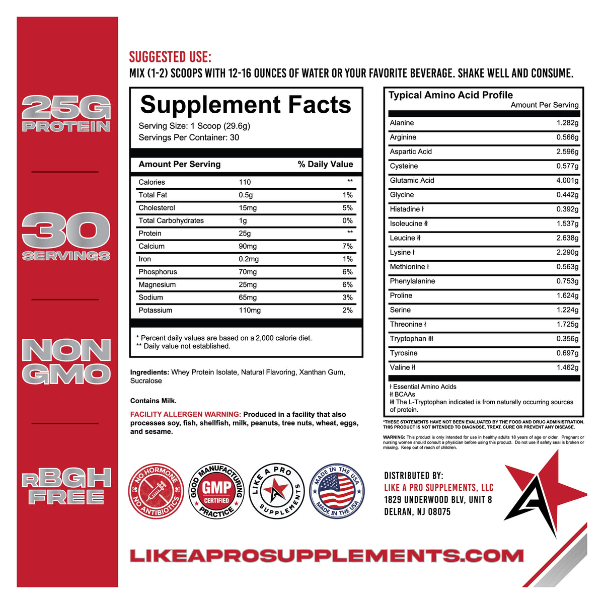 100% Whey Protein Isolate