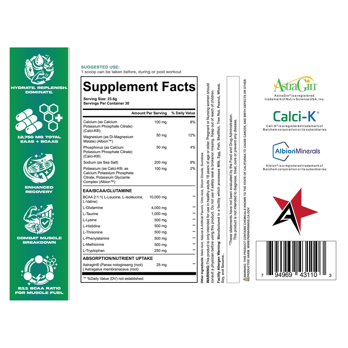 LOADED EAA+ELECTROLYTES+ GLUTAMINE