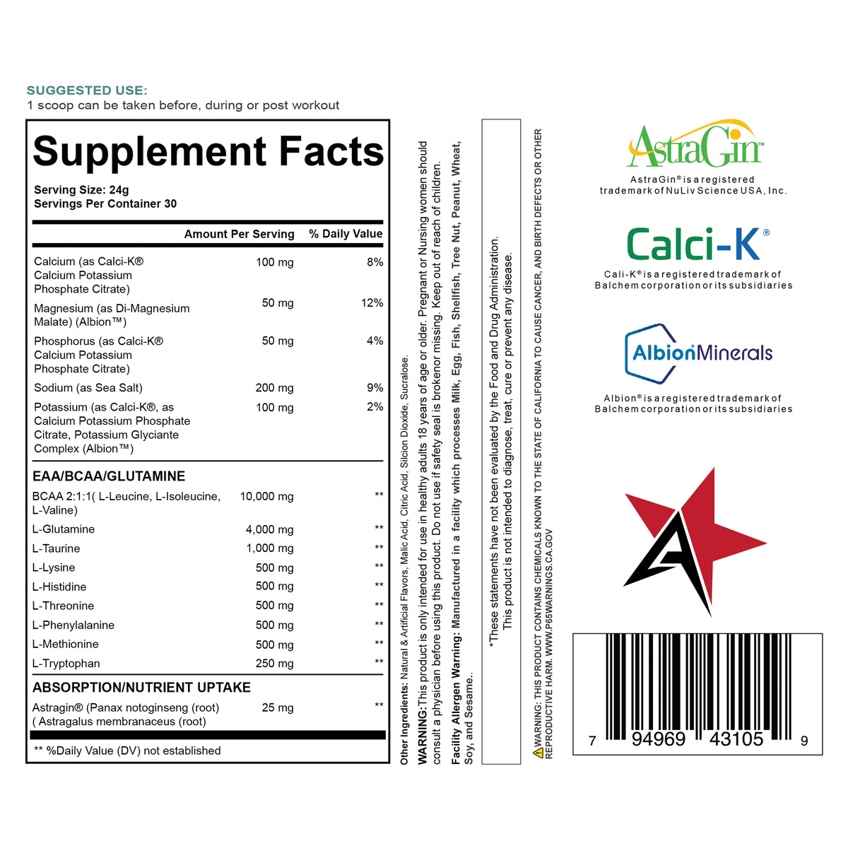 LOADED EAA+ELECTROLYTES+ GLUTAMINE