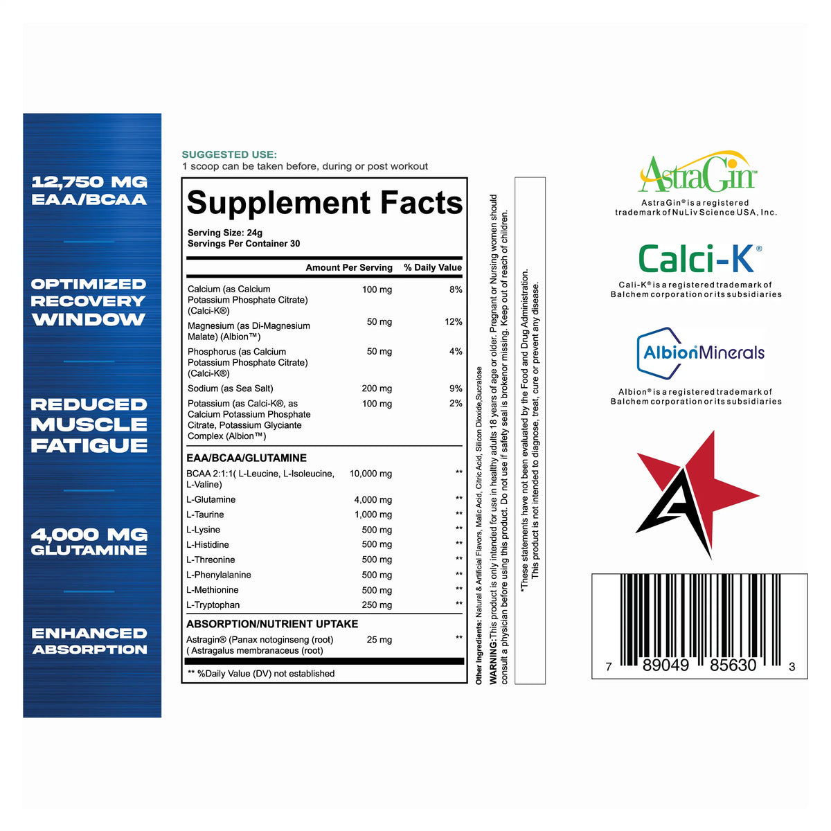 LOADED EAA+ELECTROLYTES+ GLUTAMINE