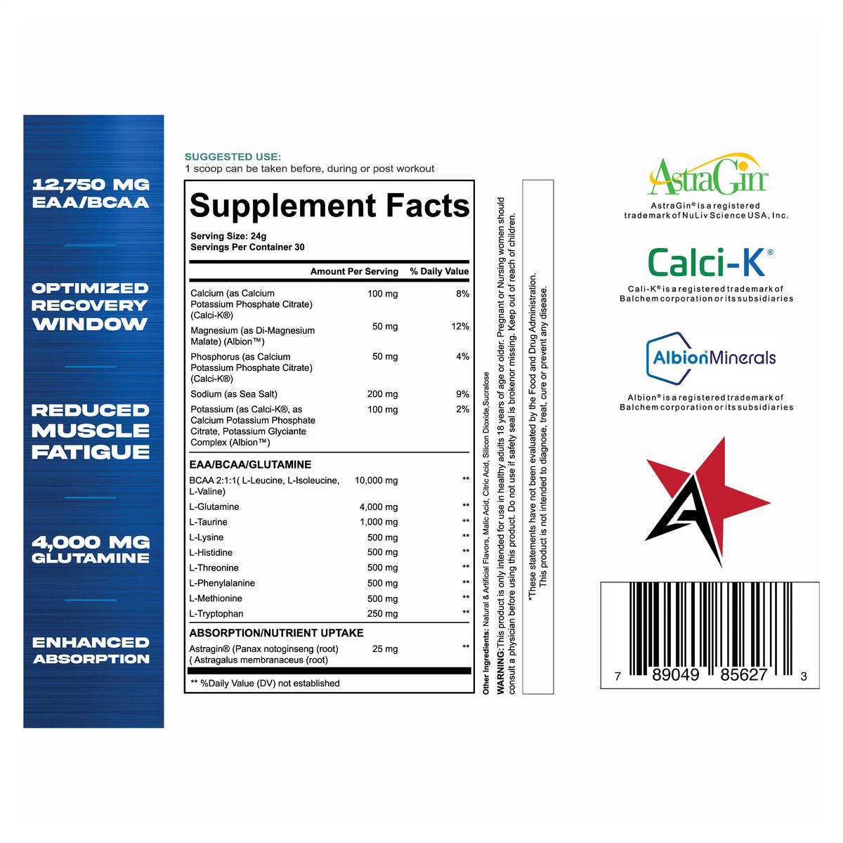 LOADED EAA+ELECTROLYTES+ GLUTAMINE